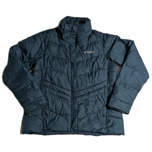 Columbia Other - Columbia Men's Insulated Puffer Jacket Medium Teal Blue Full Zip Winter Coat‎